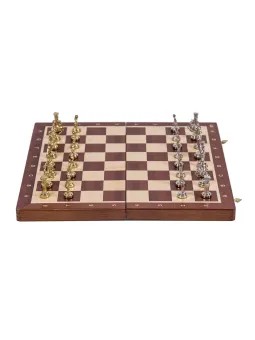 Chess Roman - T4 - Mahogany / Metal