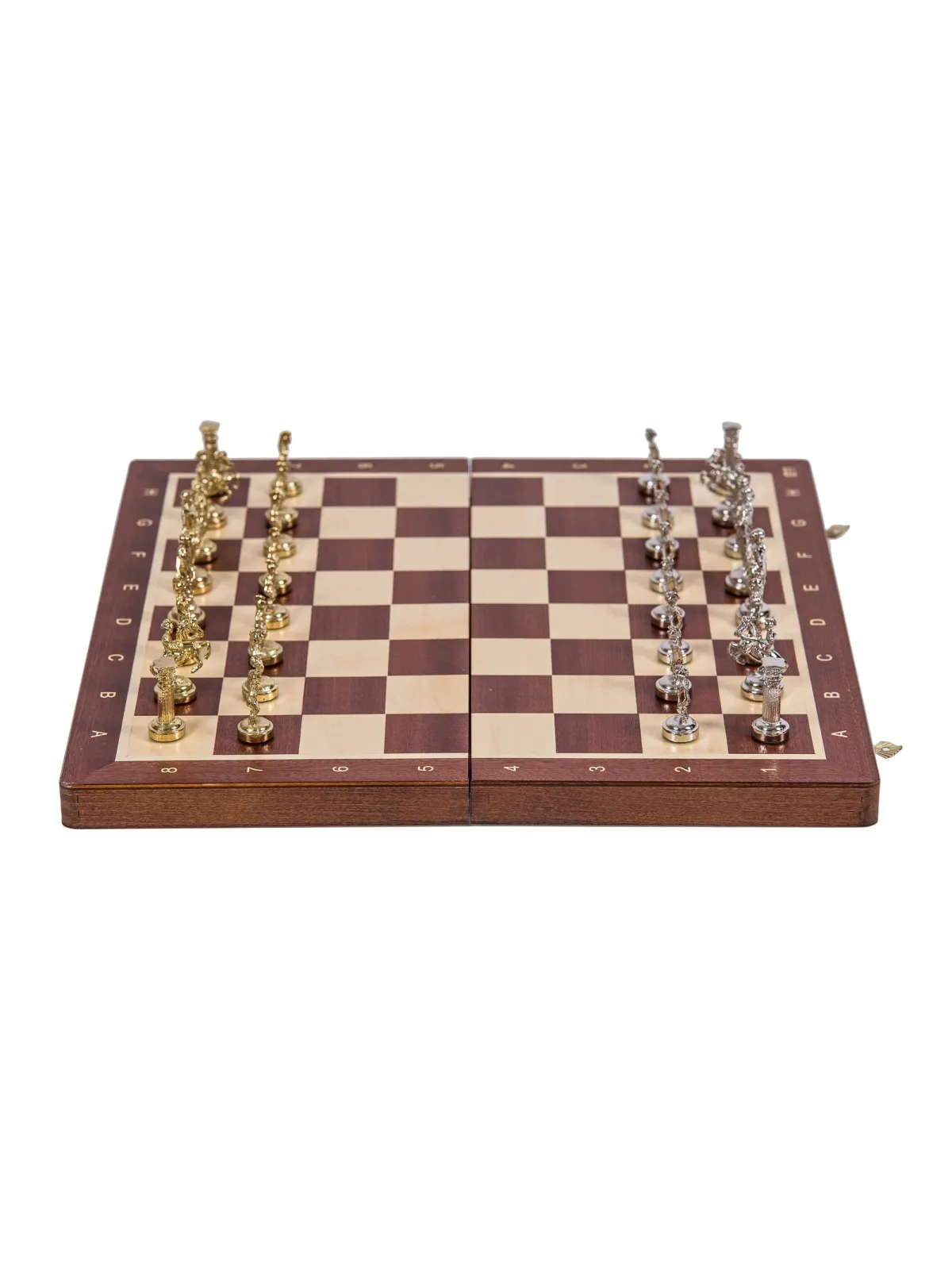 Chess Roman - T4 - Mahogany / Metal