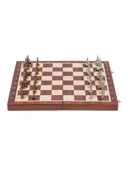 Schach Warschau - Mahagoni / Metall
