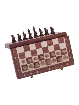 Chess Magnetic - Staunton 3 - Mahogany -  Chess Shop - sklep-szachy.pl