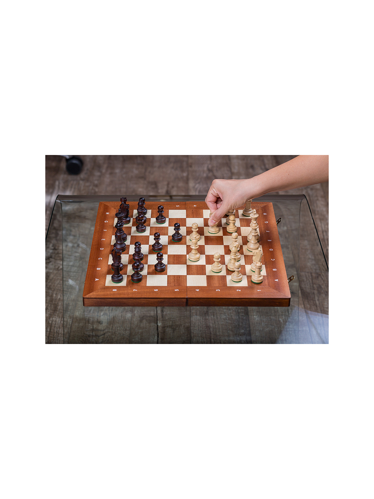 Schach aus Holz Turnier Nr. 4 - Mahagoni AG - Online Schach Shop - sklep-szachy.pl