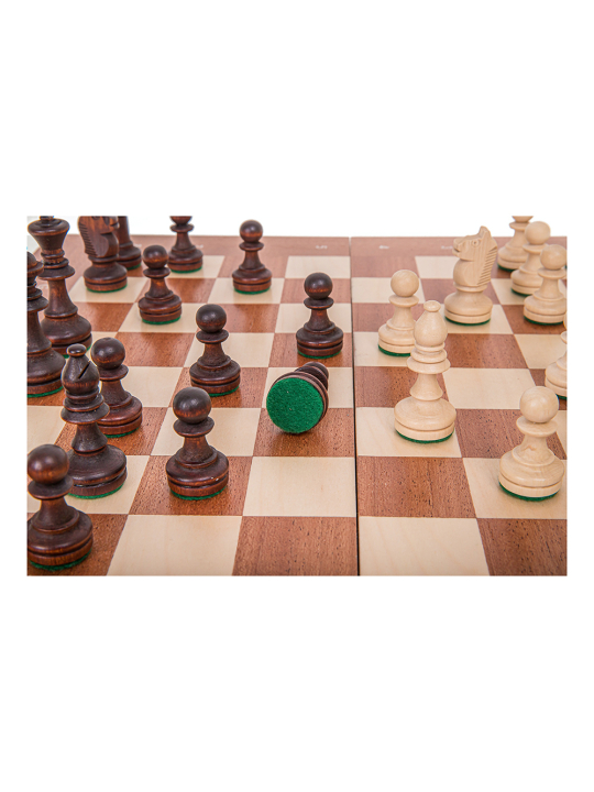 Schach aus Holz Turnier Nr. 4 - Mahagoni AG - Online Schach Shop - sklep-szachy.pl