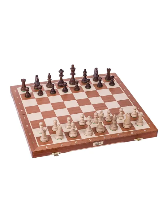 Tournament Chess Set No. 6 - Mahogany Exclusive + Case