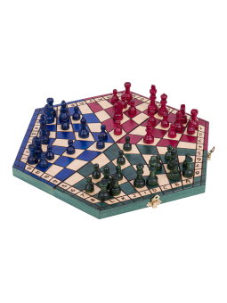 Szachy Drewnaine dla 3 graczy Srednie - sklep-szachy.pl