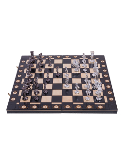 Szachy drewniane Rzymskie - Silver Edition - sklep-szachy.pl