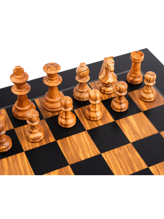 Schwarze Olive Deluxe - Schach Set - Schach Shop  sklep-szachy.pl