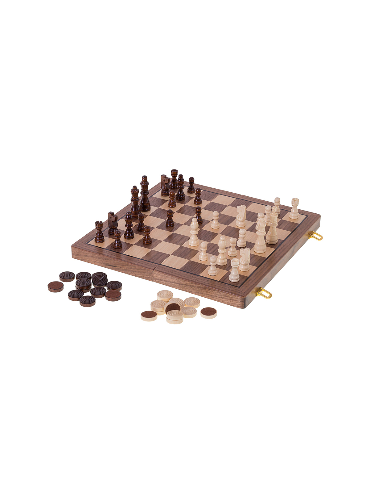 Schach Dame Magnetisch 380 - Nuss - sklep-szachy.pl