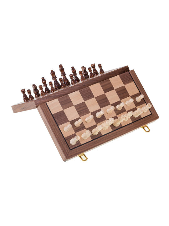 Schach Dame Magnetisch 380 - Nuss - sklep-szachy.pl