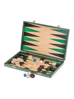 Backgammon aus Holz 33 - Grün - Online Shop - sklep-szachy.pl