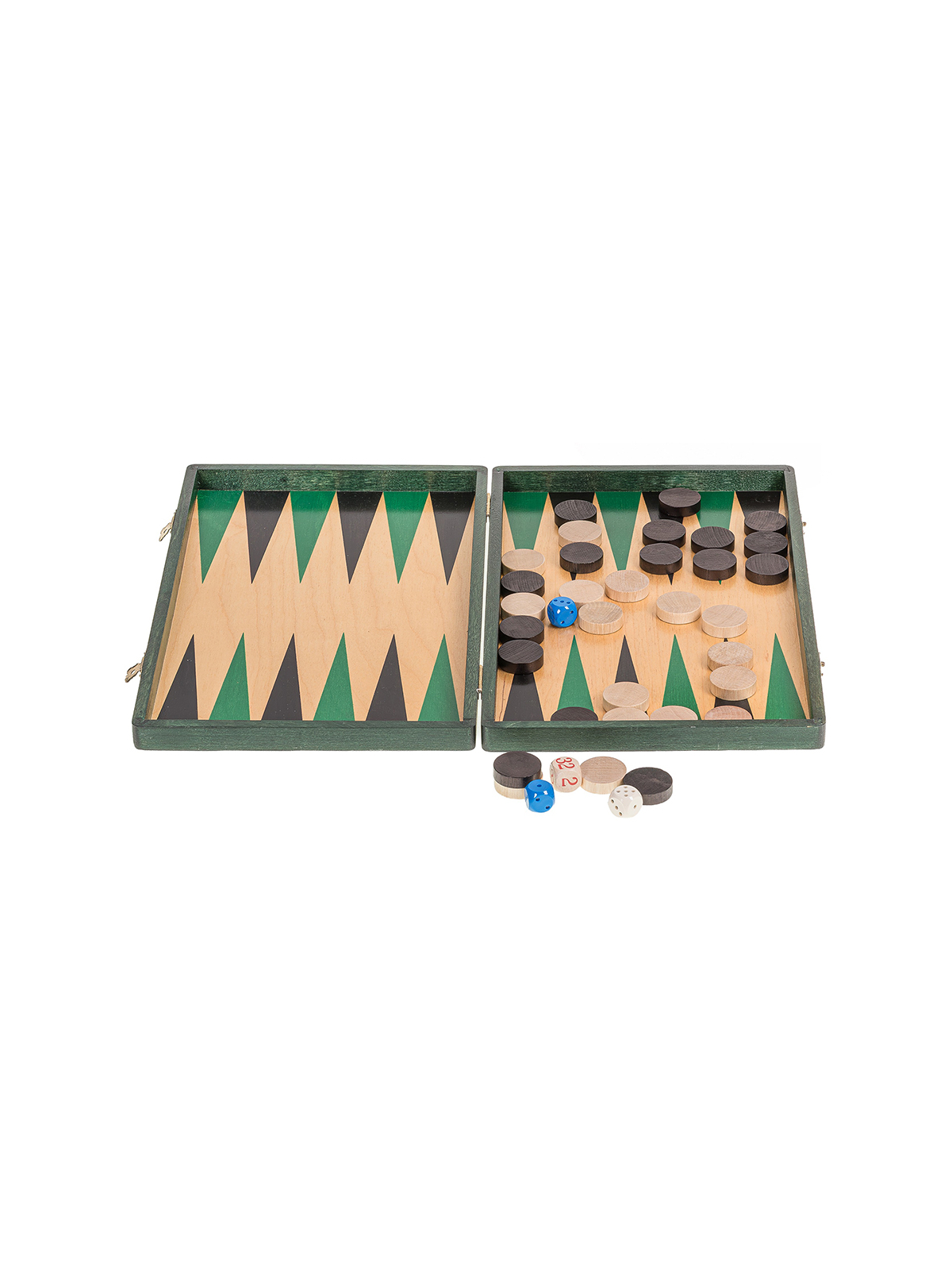Backgammon z drewna  33 Green  - sklep-szachy.pl