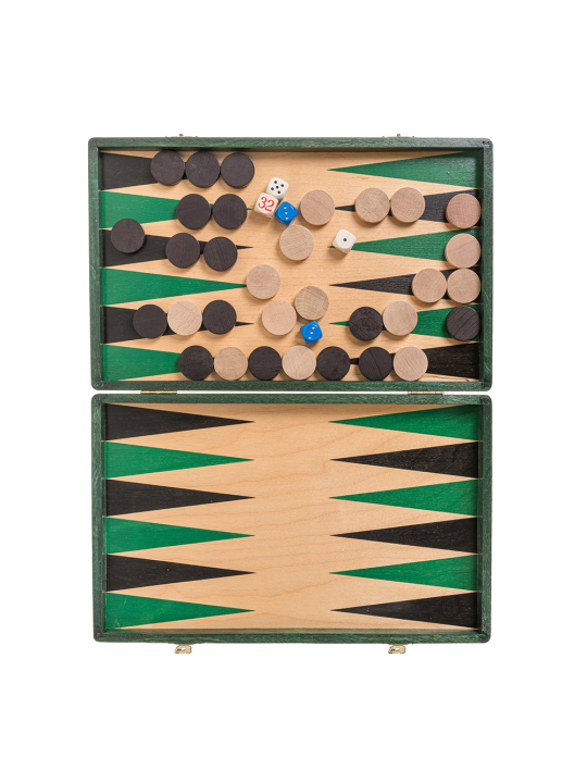 Backgammon aus Holz 33 - Grün - Online Shop - sklep-szachy.pl
