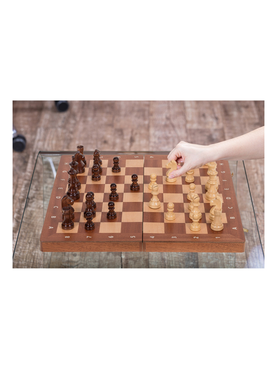 Magnetic Chess Tournament 470 - Mahogany - Online Chess Shop - sklep-szachy.pl