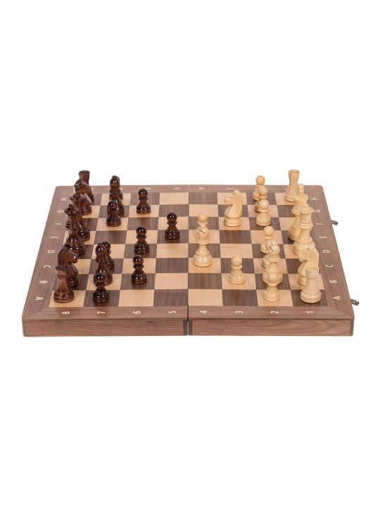 Magnetisch Schach Turnier 470 - Nuss - Online Schach Shop - sklep-szachy.pl