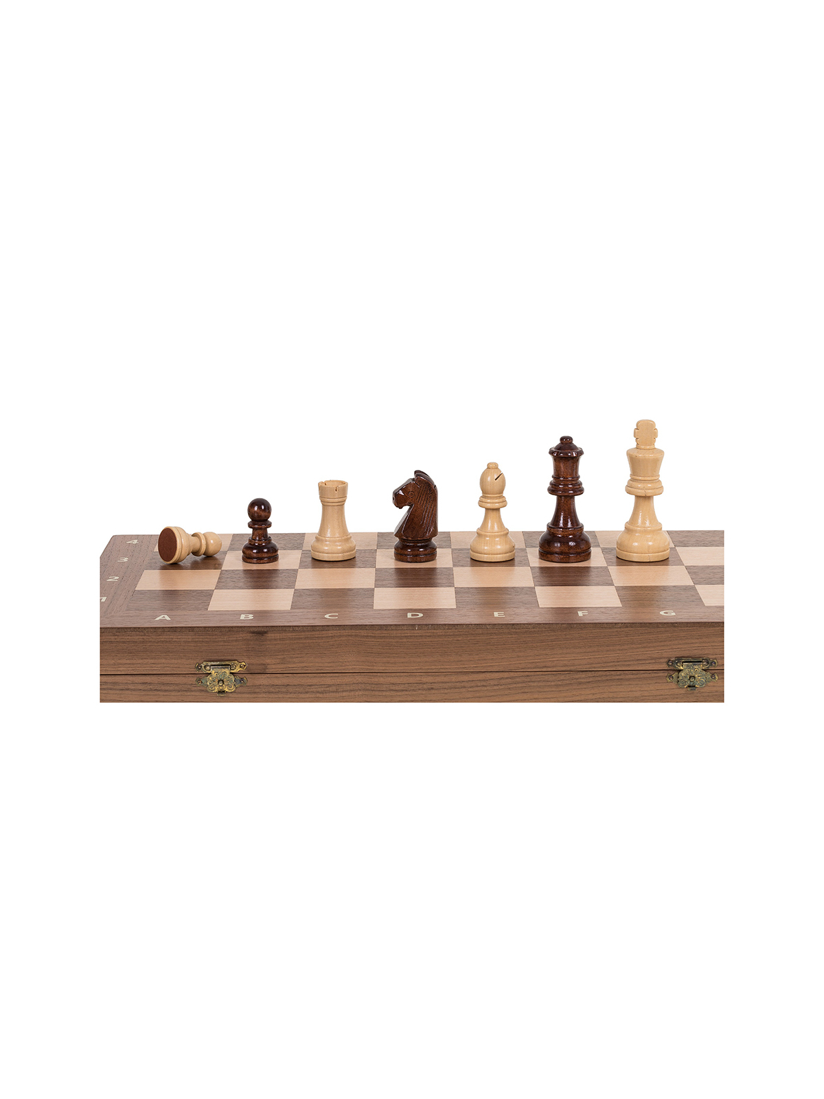 Magnetisch Schach Turnier 470 - Nuss - Online Schach Shop - sklep-szachy.pl