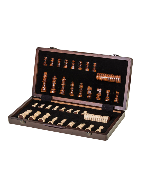 Schach Dame Magnetisch 380 - Ebenholz - sklep-szachy.pl