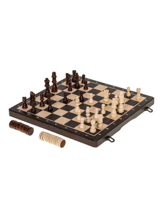 Szachy Warcaby Magnetyczne 380 - Heban - sklep-szachy.pl