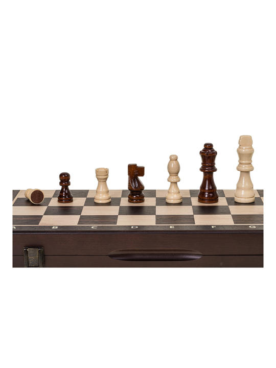 Schach Dame Magnetisch 380 - Ebenholz - sklep-szachy.pl