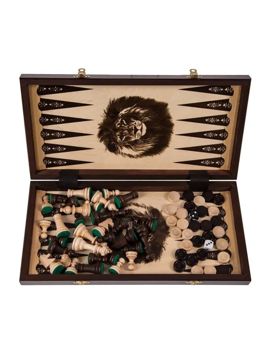 Gra LION - Szachy + Warcaby + Backgammon