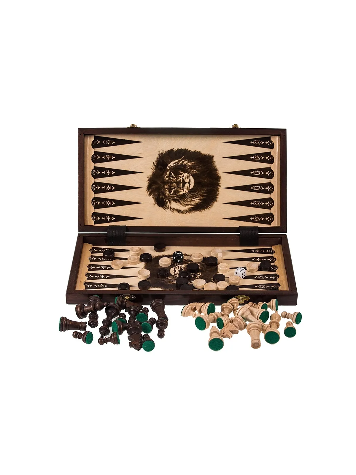 Gra LION - Szachy + Warcaby + Backgammon