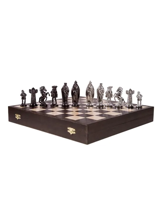 Schachfiguren Mittelalter - Silver Edition