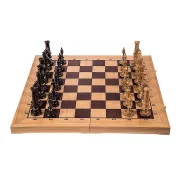 Wooden Chess Hand Carved - Chessboard - Inlay - Exclusive wood species.